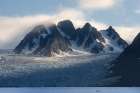 Norway, Svalbard. Monacobreen Glacier at sunset. Art Print